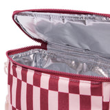 Bottle Base Bag Burgundy/Peony Check