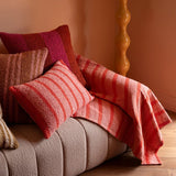 Find Boucle Stripe Red Pink Throw - Bonnie & Neil at Bungalow Trading Co.