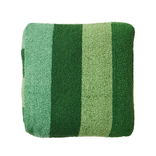 Find Boucle Wide Stripe Green Pouffe - PICK UP ONLY - Bonnie & Neil at Bungalow Trading Co.