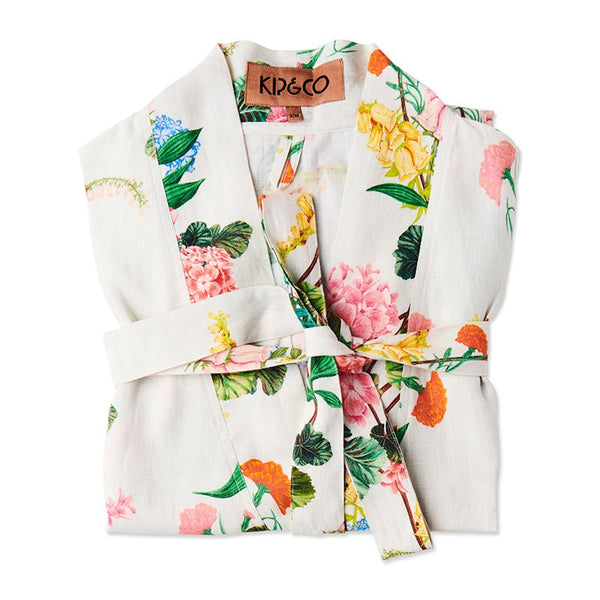 Find Bouquet Beauty Linen Robe - Kip & Co at Bungalow Trading Co.