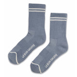 Find Boyfriend Socks Blue Grey - Le Bon Shoppe at Bungalow Trading Co.