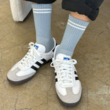 Find Boyfriend Socks Blue Grey - Le Bon Shoppe at Bungalow Trading Co.