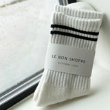 Find Boyfriend Socks Classic White - Le Bon Shoppe at Bungalow Trading Co.