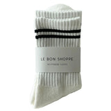 Find Boyfriend Socks Classic White - Le Bon Shoppe at Bungalow Trading Co.