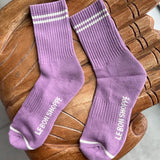 Find Boyfriend Socks Grape - Le Bon Shoppe at Bungalow Trading Co.