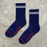 Find Boyfriend Socks Navy - Le Bon Shoppe at Bungalow Trading Co.