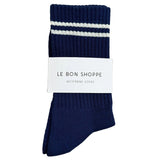 Find Boyfriend Socks Navy - Le Bon Shoppe at Bungalow Trading Co.