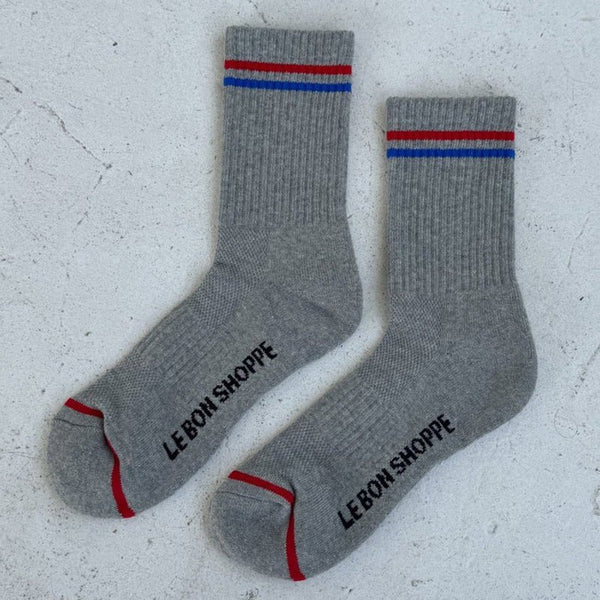 Find Boyfriend Socks True Grey - Le Bon Shoppe at Bungalow Trading Co.