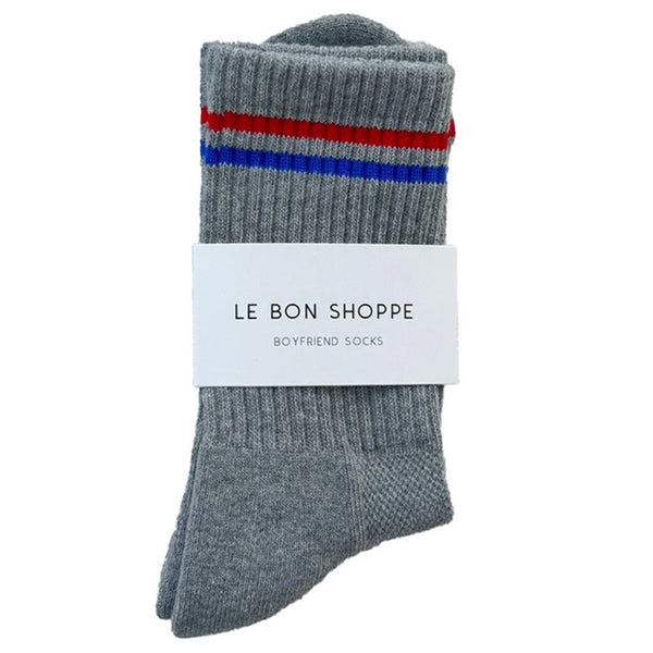 Find Boyfriend Socks True Grey - Le Bon Shoppe at Bungalow Trading Co.