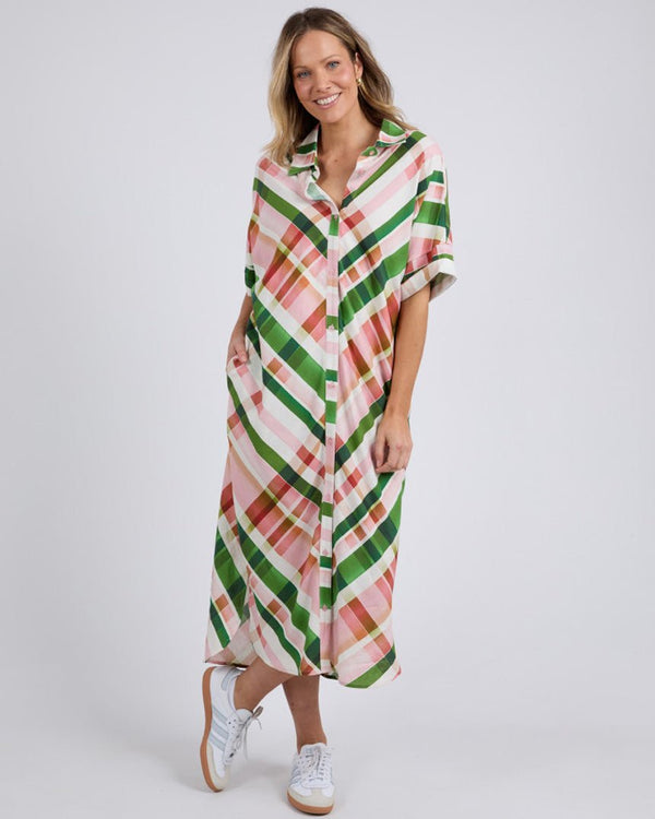 Find Bree Check Dress - Elm at Bungalow Trading Co.