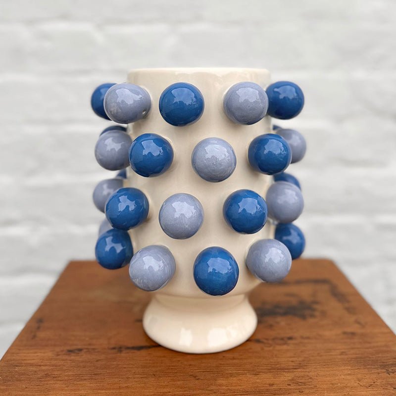 Find Bubble Vase Blue Small - Noss at Bungalow Trading Co.