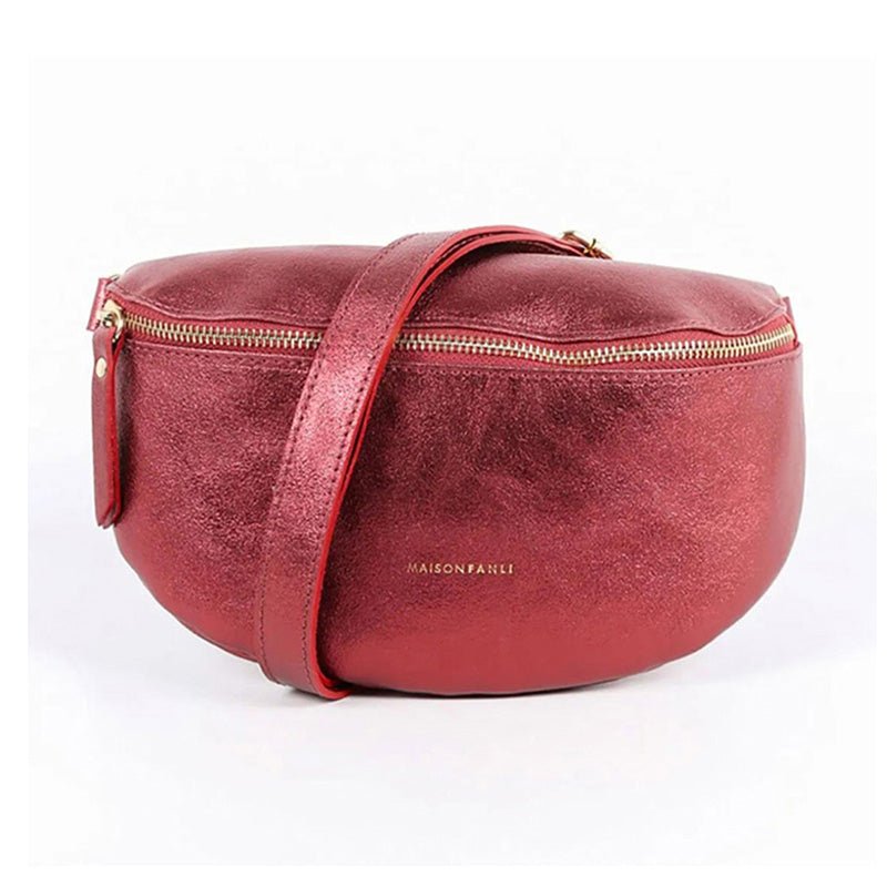 Find Bum Bag Metallic Bordeaux - Maison Fanli at Bungalow Trading Co.