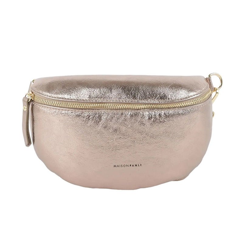 Find Bum Bag Metallic Champagne - Maison Fanli at Bungalow Trading Co.