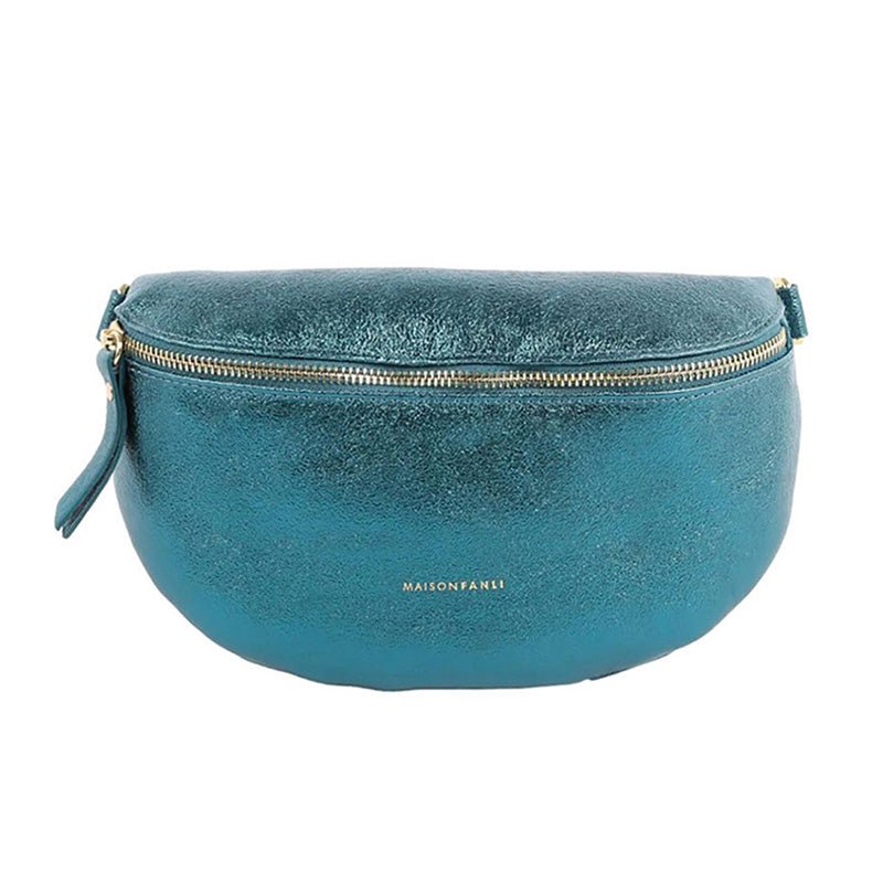 Find Bum Bag Metallic Emerald - Maison Fanli at Bungalow Trading Co.