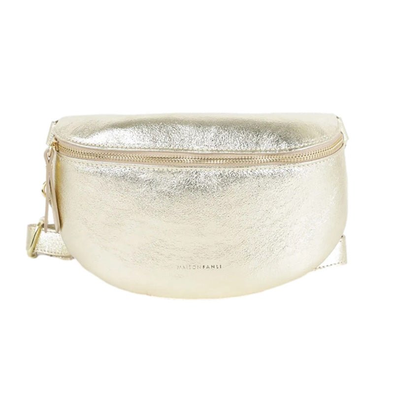 Find Bum Bag Metallic Gold - Maison Fanli at Bungalow Trading Co.