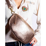 Find Bum Bag Metallic Rose - Maison Fanli at Bungalow Trading Co.