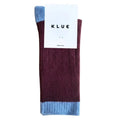 Merino Socks Burgundy & Sky Blue