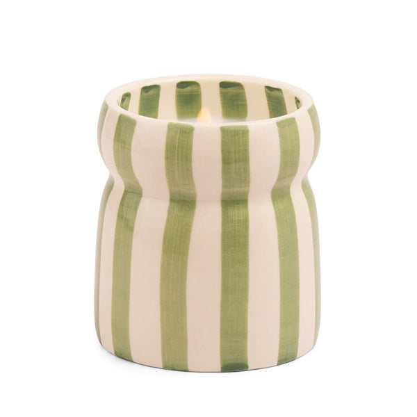 Find Cabana Sage Striped Bora Bora Candle - Designworks at Bungalow Trading Co.