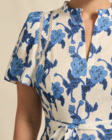 Cable Dress Azure Bouquet