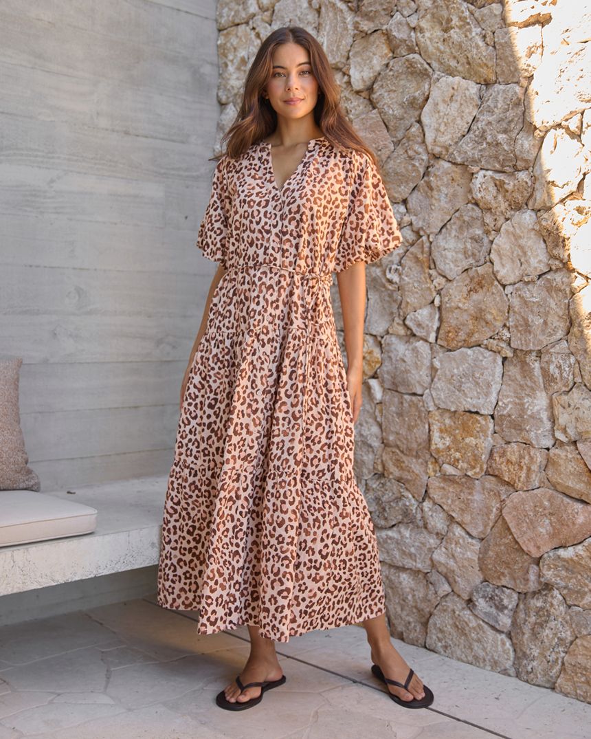 Camille Dress Femme Leopard