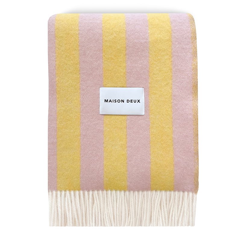 Find Candy Wrap Blanket Pink/Yellow - Maison Deux at Bungalow Trading Co.