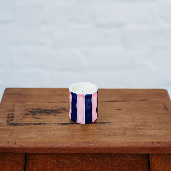 Find Caramel Vanilla Pink & Blue Candle Small - Noss at Bungalow Trading Co.