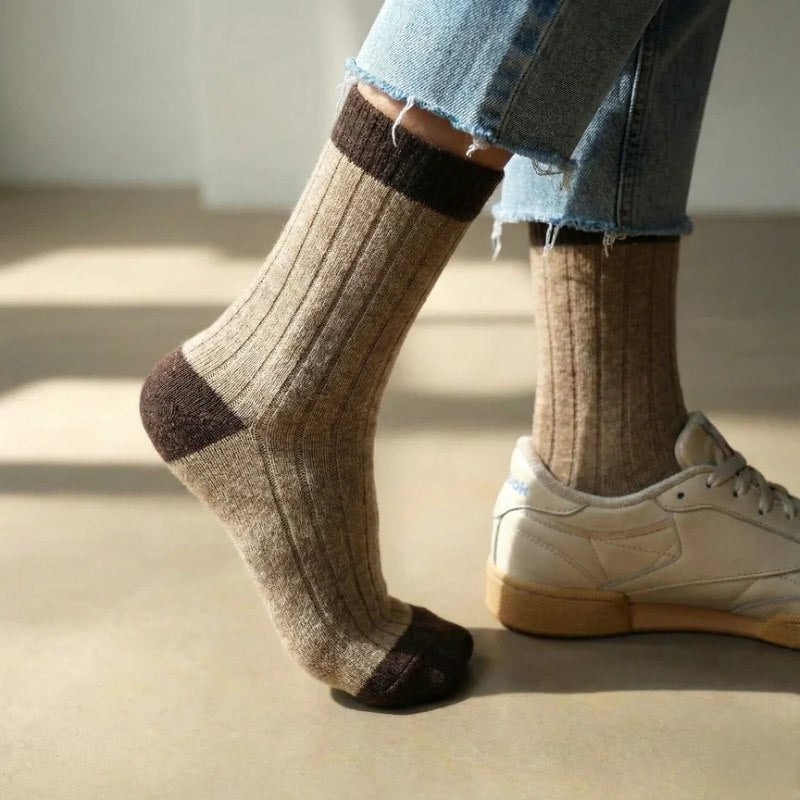 Merino Socks Caramel & Brown