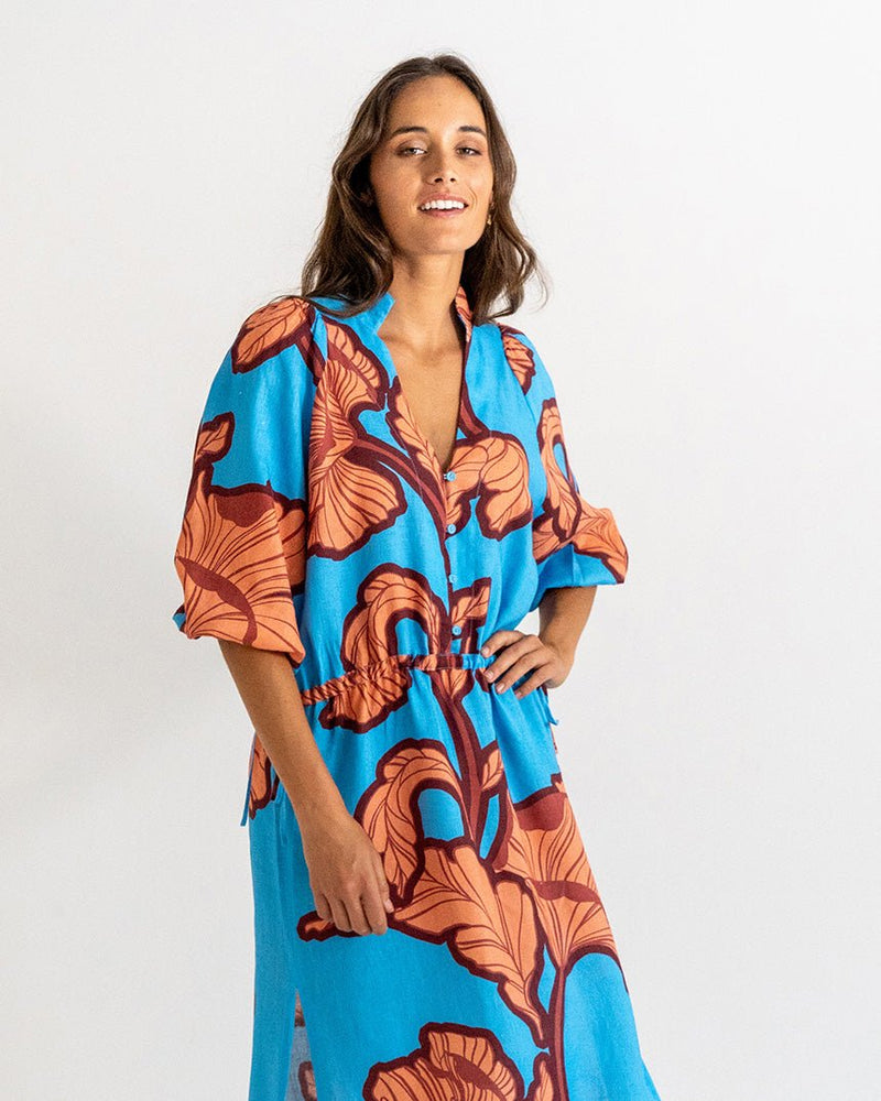 Find Cascada Dress Hibiscus - Elms + King at Bungalow Trading Co.