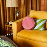 Find Castilo Round Velvet Cushion Rosewater - Sage & Clare at Bungalow Trading Co.