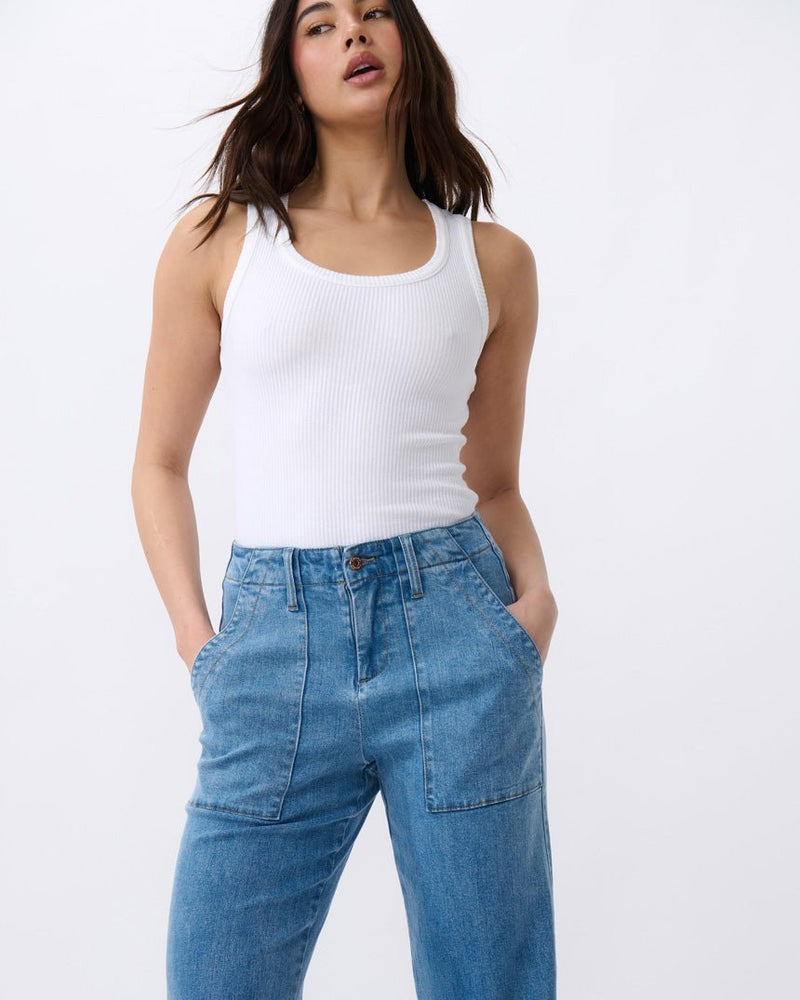 Find Celeste Jeans Long - 70s Blue - Kireina at Bungalow Trading Co.