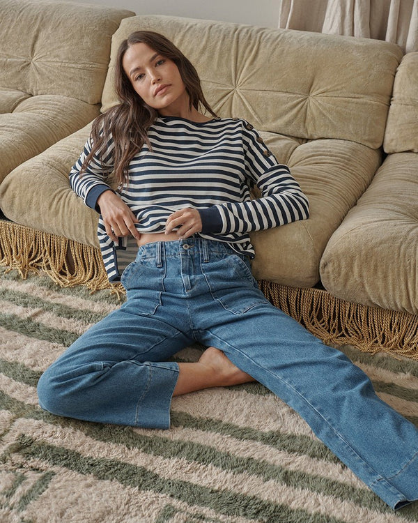 Find Celeste Jeans Long - 70s Blue - Kireina at Bungalow Trading Co.