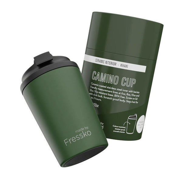 Find Ceramic Camino Coffee Cup 340ml Khaki - FRESSKO at Bungalow Trading Co.