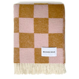 Find Checkerboard Blanket Terra/Pink - Maison Deux at Bungalow Trading Co.