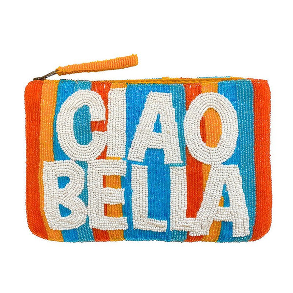 Find Ciao Bella Multi Stripe Beaded Clutch - The Jacksons at Bungalow Trading Co.