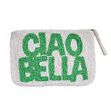 Find Ciao Bella White/Green Beaded Clutch - The Jacksons at Bungalow Trading Co.