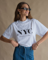 Find City Never Sleeps Tee Chalk - Araminta James at Bungalow Trading Co.