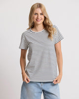 Classic Stripe Tee Navy/White