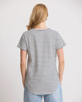 Classic Stripe Tee Navy/White