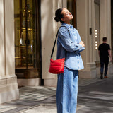 Cloud Stash Base Crossbody Cherry Red