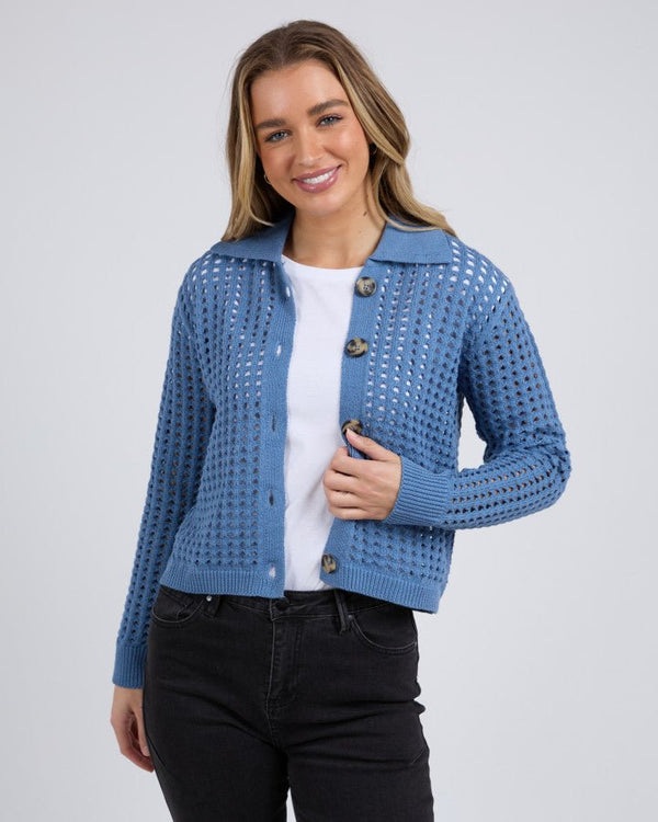 Find Clover Knit Cardi Blue - Foxwood at Bungalow Trading Co.