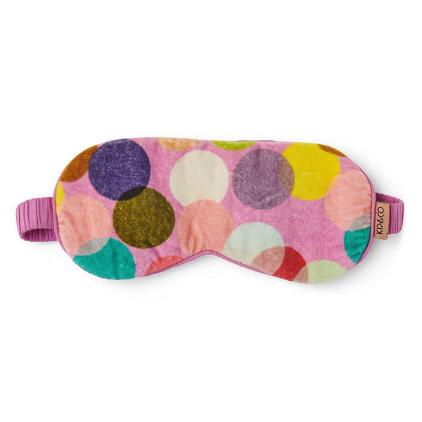 Find Confetti Pink Velvet Eye Mask Bon Bon - Kip & Co at Bungalow Trading Co.