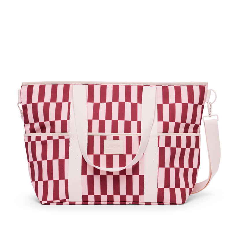 Cooler Base Burgundy/Peony Check