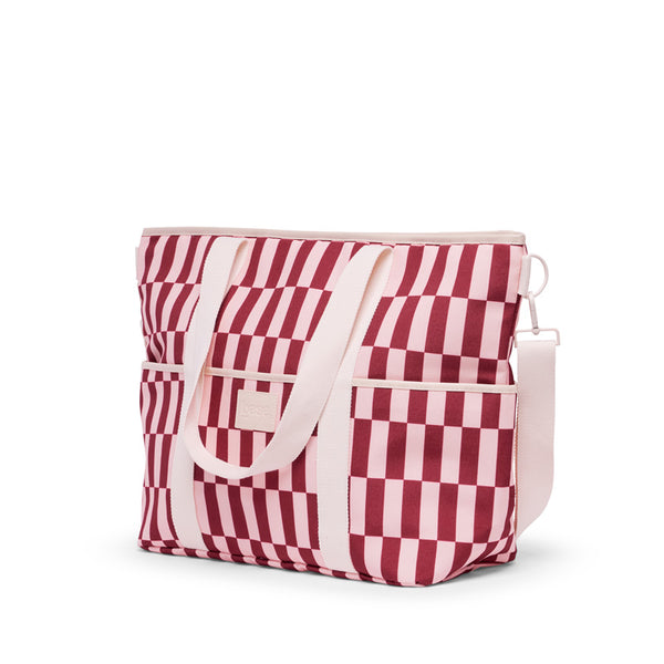 Cooler Base Burgundy/Peony Check