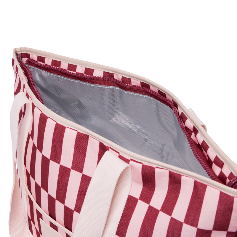 Cooler Base Burgundy/Peony Check