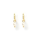 Find Cordelia Pearl Earrings Gold - Arms of Eve at Bungalow Trading Co.