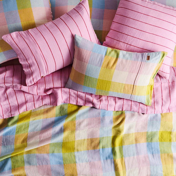 Find Corfu Tartan Linen Pillowcases Set of 2 - Kip & Co at Bungalow Trading Co.