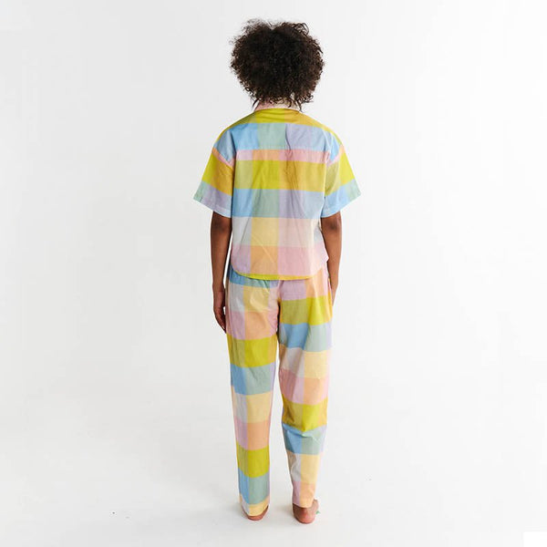 Find Corfu Tartan Short Sleeve & Pant Pyjamas - Kip & Co at Bungalow Trading Co.