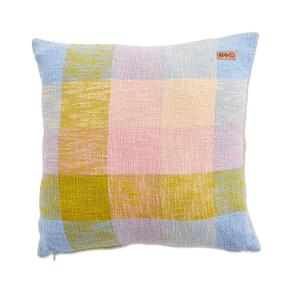 Find Corfu Tartan Woven 50x50 Cushion - Kip & Co at Bungalow Trading Co.