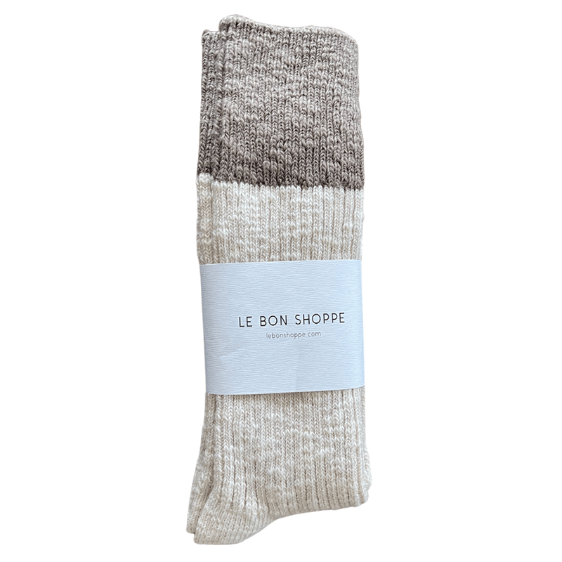 Find Cottage Socks Colour Block Oatmeal/Flax - Le Bon Shoppe at Bungalow Trading Co.