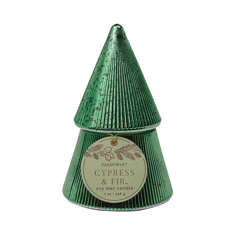 Find Cypress & Fir Stacked Tree Candle Green - Designworks at Bungalow Trading Co.